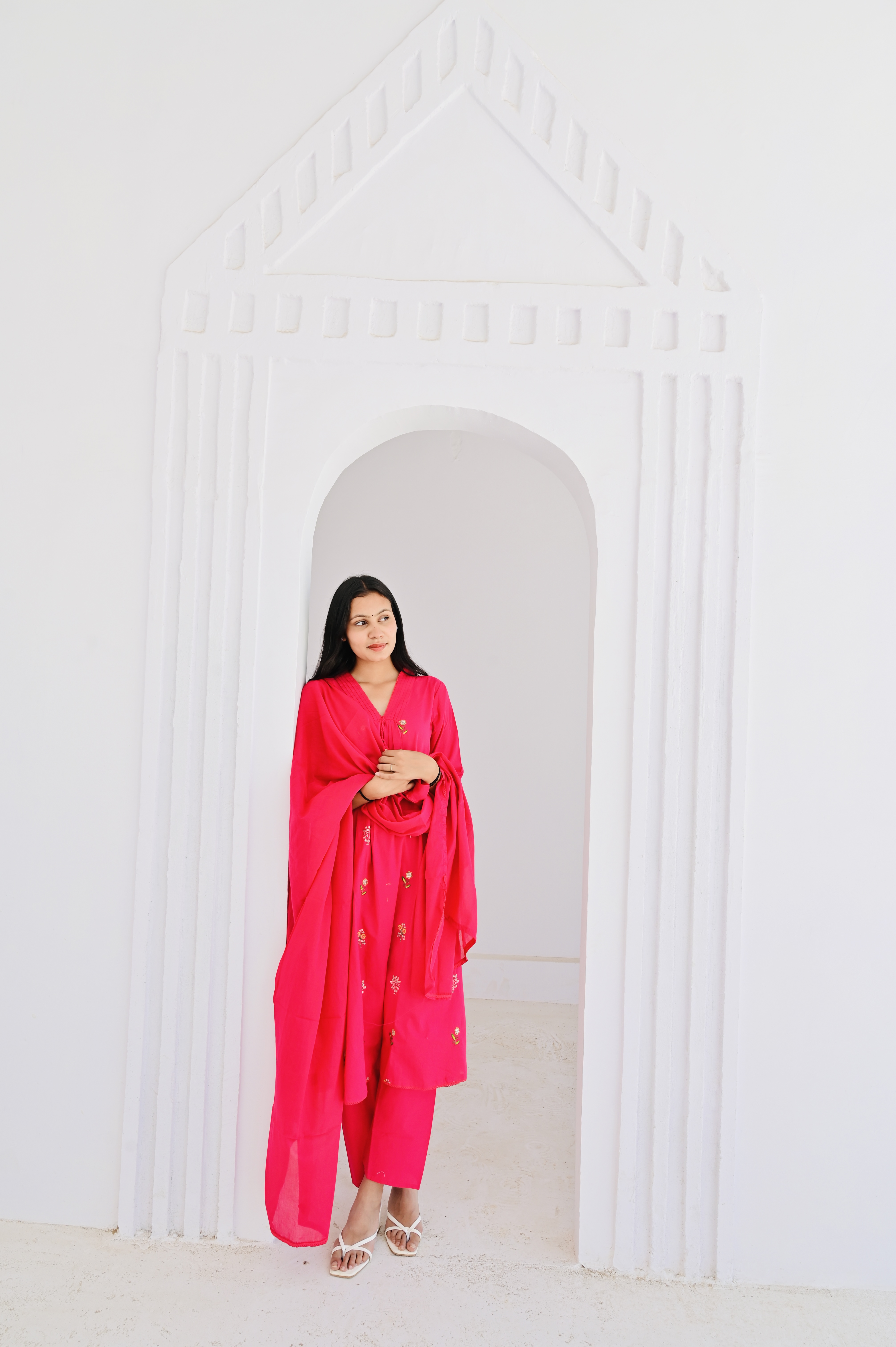 straight-cut kurta 3-peice