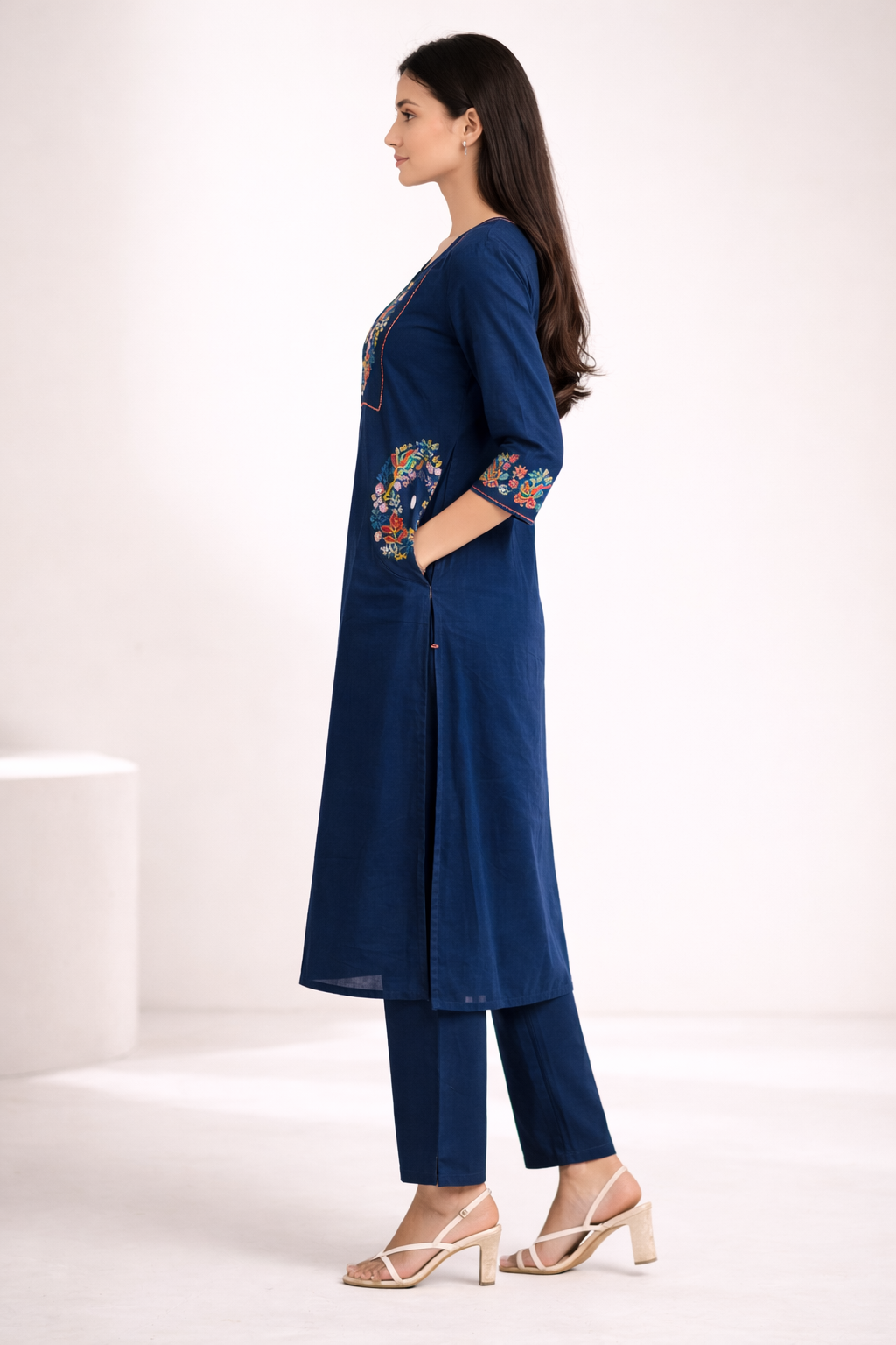 Royal Bloom Embroidered Kurta Set