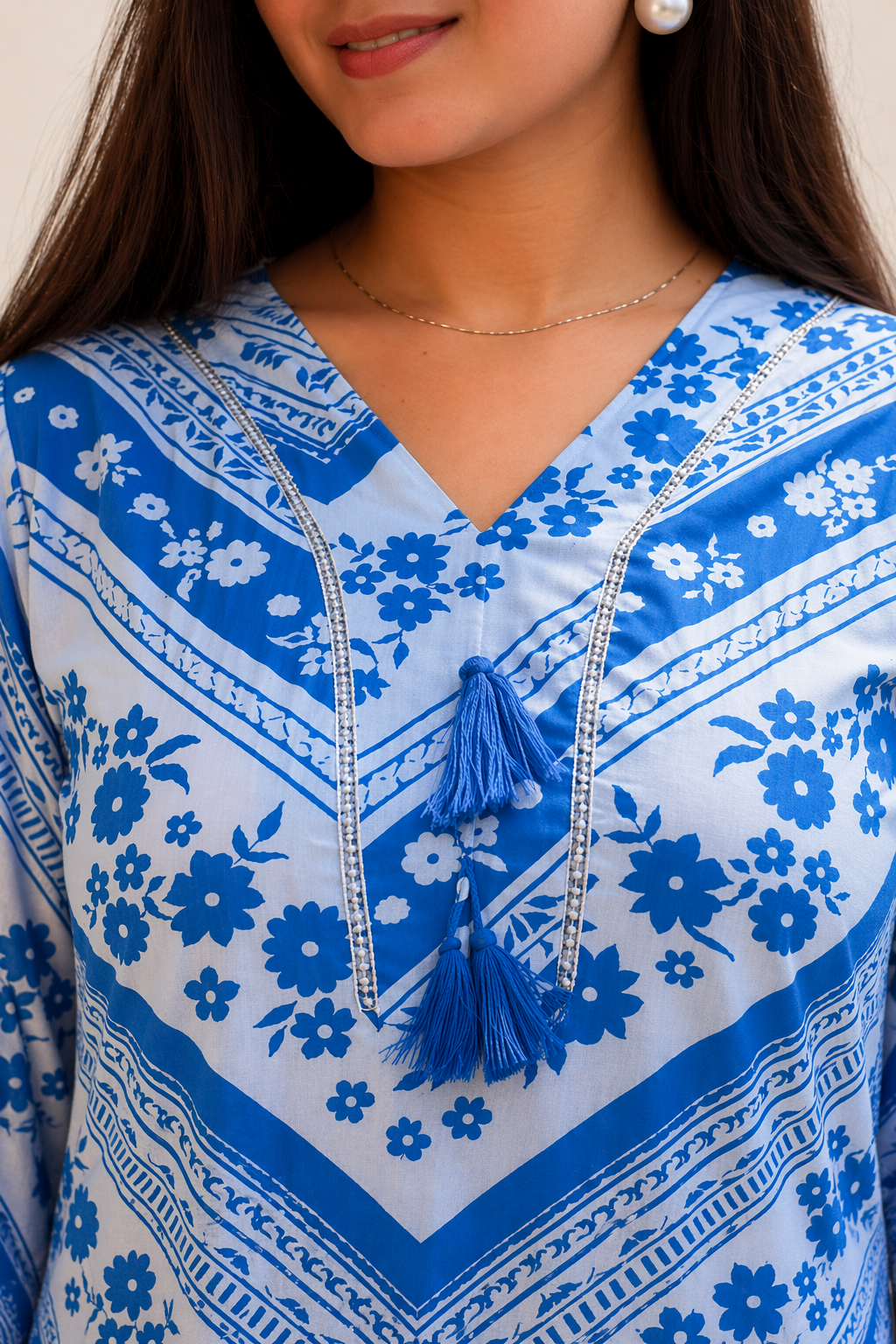 Azure Bloom Royale Kurta Set