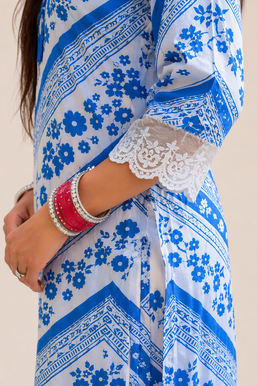 Azure Bloom Royale Kurta Set
