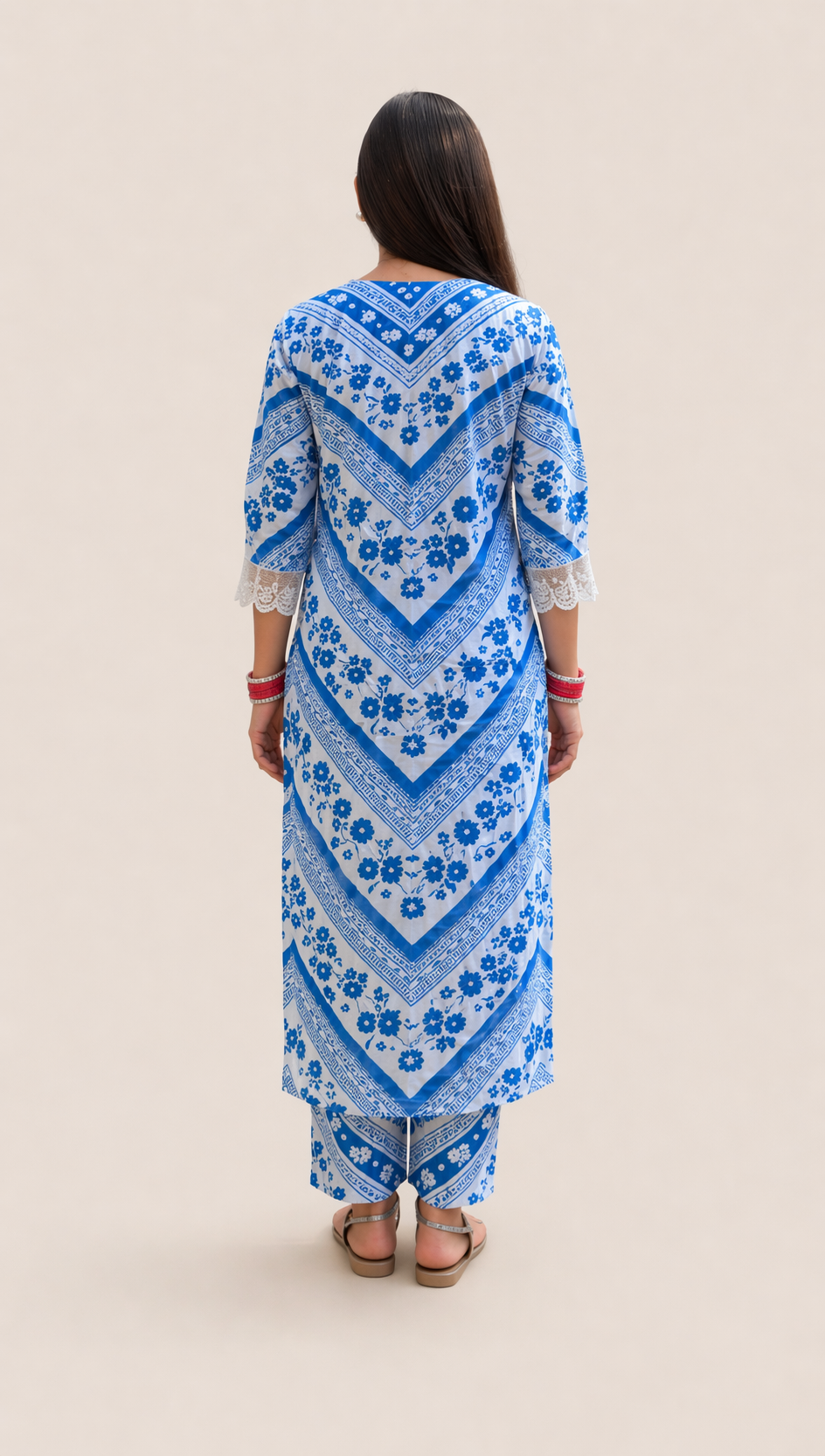 Azure Bloom Royale Kurta Set