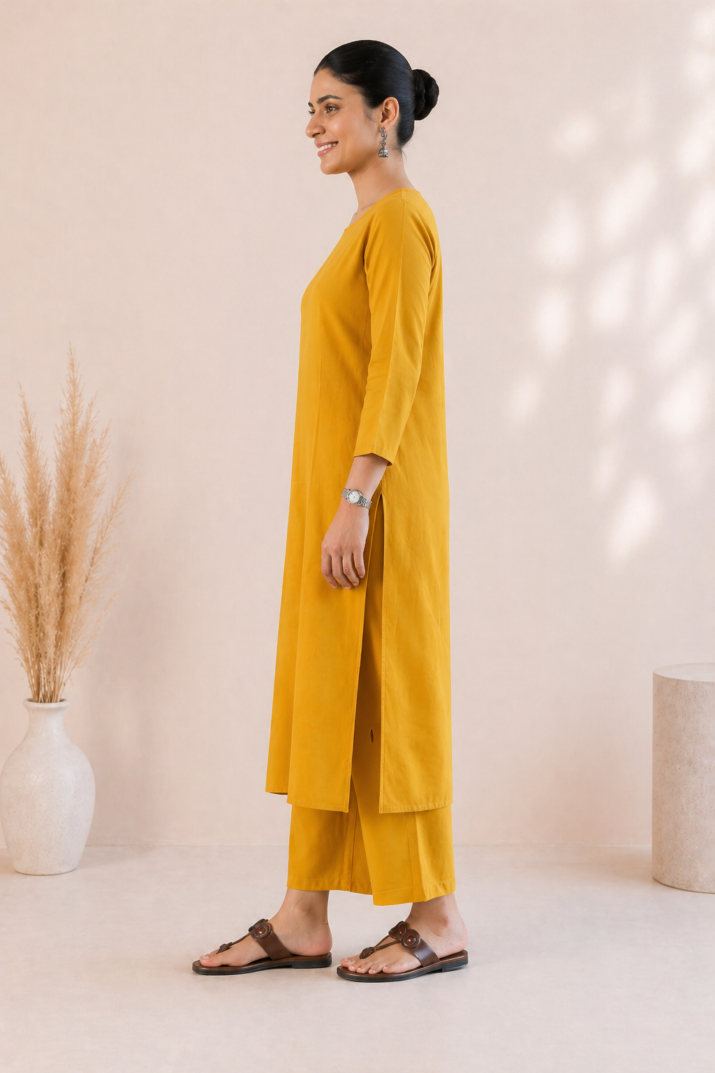 Saffron Glow Kurta Set