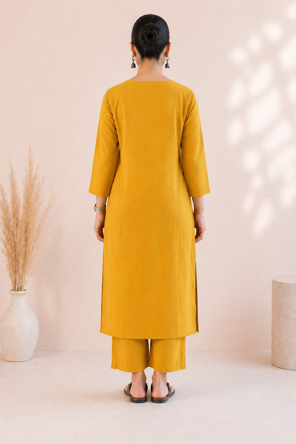 Saffron Glow Kurta Set